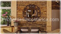 Costa Rica mountain home, unique home, theater, sound system, log, cedar, fine wood, house with forest, house with waterfall, best, house with river, house with pond, for sale, movie, game room, 1629
