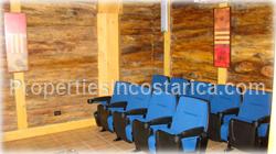 Costa Rica mountain home, unique home, theater, sound system, log, cedar, fine wood, house with forest, house with waterfall, best, house with river, house with pond, for sale, movie, game room, 1629