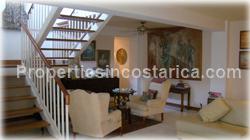 Escazu luxury home, for sale, large home, pool, jacuzzi, mountain view, valley view, furnished, location, security, 1646