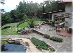 Heredia for sale, mountain home, Heredia real estate, jacuzzi, large, forest, park, horse stables, lots, paradise, waterfalls, fish ponds, bridges, valley view, natural, grand estate, Costa Rica mountain, 1475
