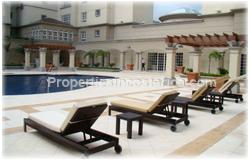 Escazu condos, for sale, luxurious, swimming pool, gym, bar, restaurant, stores, concierge, valet, european style, Escazu real estate, unique, 1538